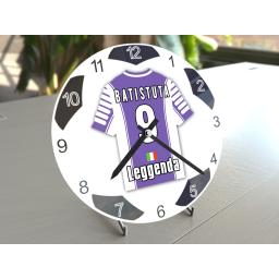 Gabriel Batistuta 9 - ACF Fiorentina Football Team Shirt Clock - Legend Edition