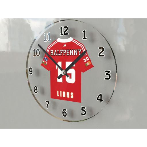 ANY Rugby Union Team Shirt Personalised Wall Clocks